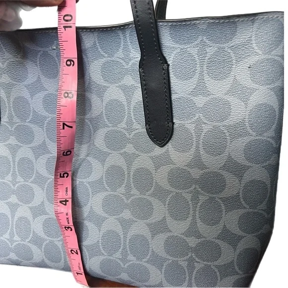 Coach AVENUE CARRYALL IN SIGNATURE CANVAS COACH F48735 Bag Tote Denim Blue - Picture 4 of 13